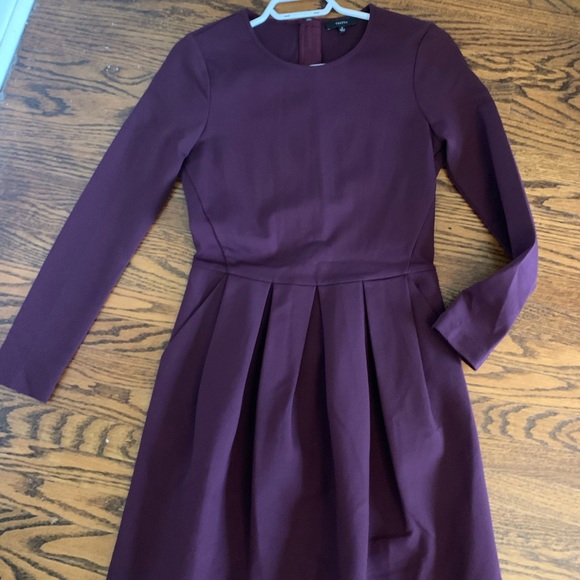 Aritzia Talula Tartine Long Sleeve Purple Dress with Pockets and Exposed Zipper - Picture 5 of 6